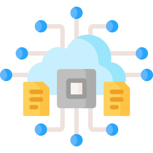 image of servers in a cloud